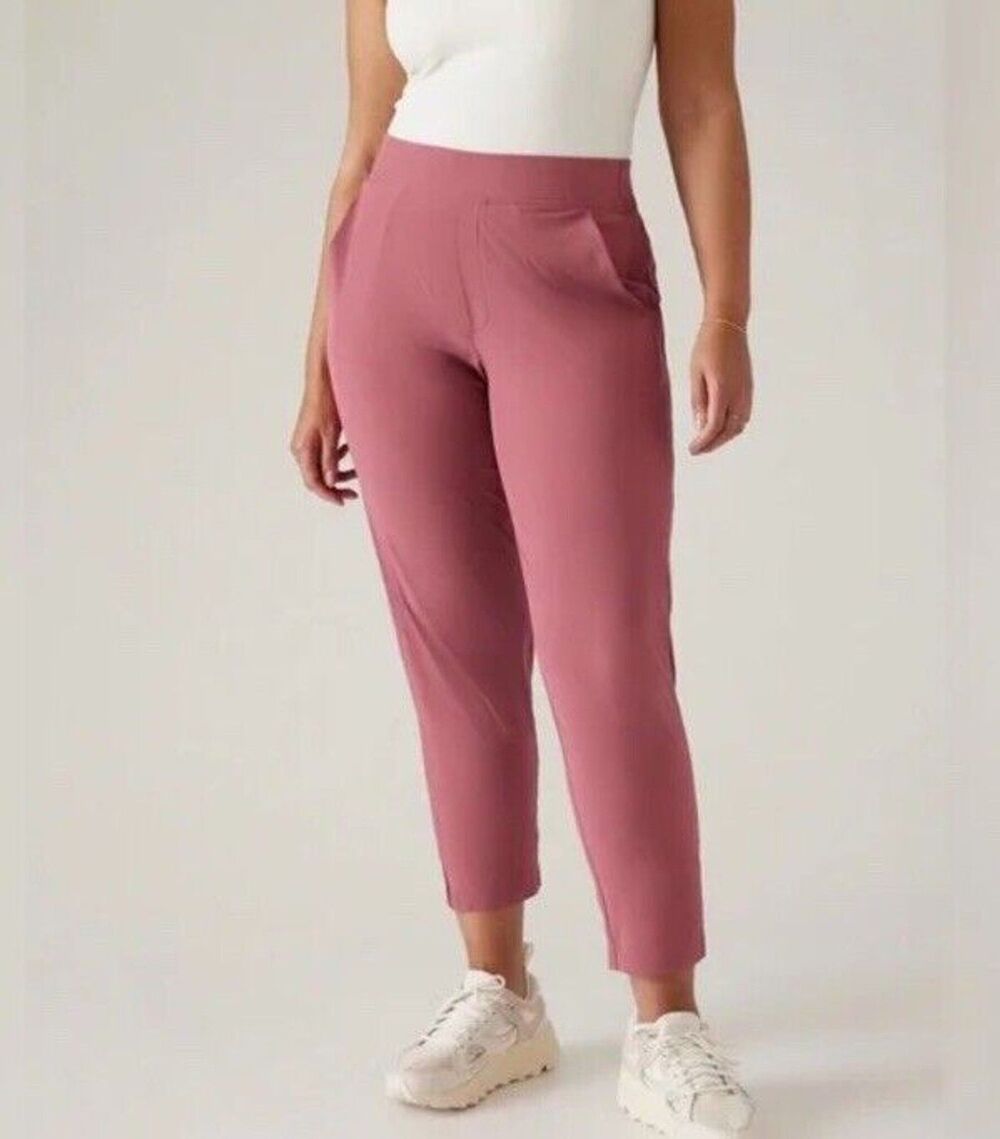 Athleta Brooklyn Heights Ankle Pants Womens Plus Size 22 Pink Stretch